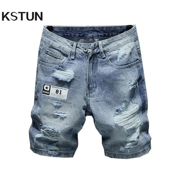 men's jeans kstun summer shorts for men hip hop ripped man 100% cotton hollow out loose wide leg cowboys holes retro desinger, Blue
men's jeans kstun summer shorts for men hip hop ripped man 100% cotton hollow out loose wide leg cowboys holes retro desinger, Blue