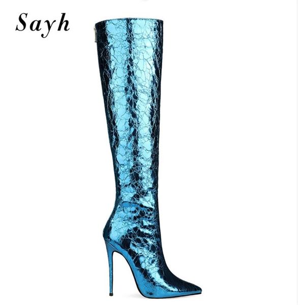 fashion winter woman high heel shoes knee high boots pointy toe tall boots women's winter bright patent leather shoes size, Black
fashion winter woman high heel shoes knee high boots pointy toe tall boots women's winter bright patent leather shoes size, Black