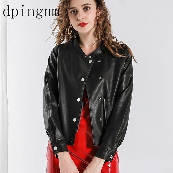 leather jacket women round neck short leather jacket casual clothing autumn pu motorcycle female, Black
leather jacket women round neck short leather jacket casual clothing autumn pu motorcycle female, Black