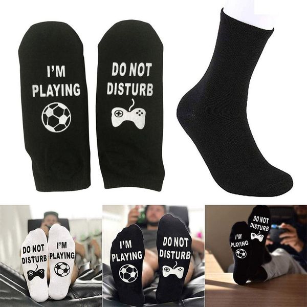 men's socks 1pair gaming printed letters cotton breathable birthday christmas gifts women men funny unisex, Black
men's socks 1pair gaming printed letters cotton breathable birthday christmas gifts women men funny unisex, Black