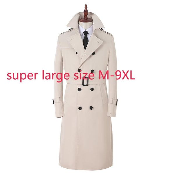 men's trench coats windbreaker style autumn fashionable handsome super large coat x-long double breasted thick plus size s-8xl, Tan;black
men's trench coats windbreaker style autumn fashionable handsome super large coat x-long double breasted thick plus size s-8xl, Tan;black