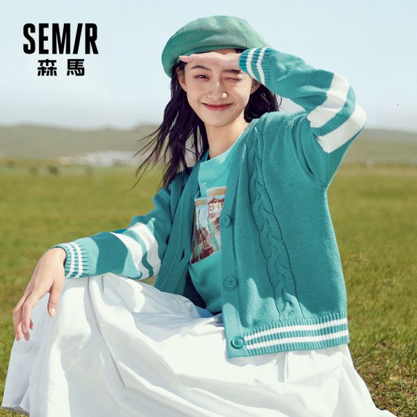 knit cardigan outwear 2020 autumn new women loose contrast color v neck college sweater
knit cardigan outwear 2020 autumn new women loose contrast color v neck college sweater