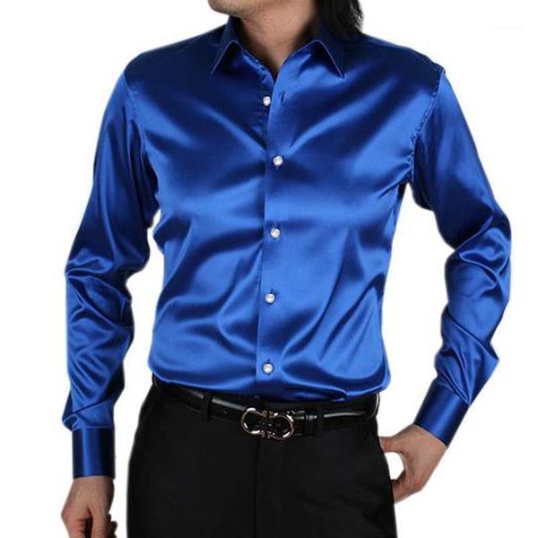 21 colors men's long sleeve shirt casual faux silk rayon mens dress shirts wedding tuxedo performace solid mens clothes brands1, White;black
21 colors men's long sleeve shirt casual faux silk rayon mens dress shirts wedding tuxedo performace solid mens clothes brands1, White;black