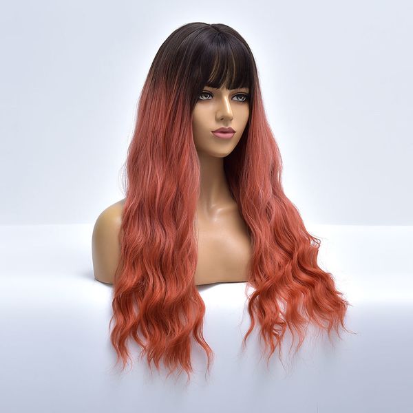 costume accessories wine red long wave ombre nutural hair synthetic wig with bangs for white women heat resistant daily cosplay female fiber, Silver
costume accessories wine red long wave ombre nutural hair synthetic wig with bangs for white women heat resistant daily cosplay female fiber, Silver