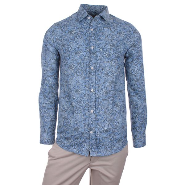 gentilbay men's printed blue slimfit long-sleeve sport shirt dpd148 1022, White;black
gentilbay men's printed blue slimfit long-sleeve sport shirt dpd148 1022, White;black