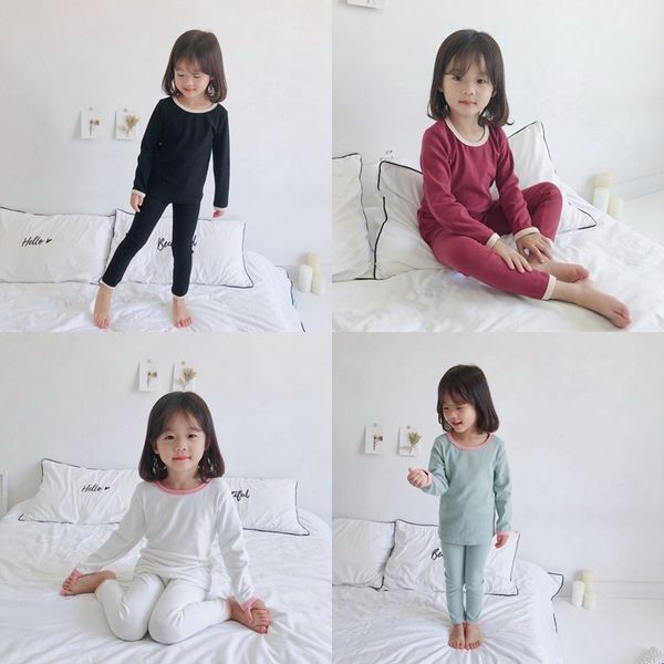 kid ribbed pajamas set boys girls pjs and pant soft toddler pyjamas clothing clothes sleepwear nightwear y200704, Blue;red
kid ribbed pajamas set boys girls pjs and pant soft toddler pyjamas clothing clothes sleepwear nightwear y200704, Blue;red