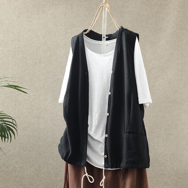 jrgs8 cotton hemp women's and autumn literature spring art loose and versatile leisure sleeveless coat vest vest coat new autumn 2020 b, White;black
jrgs8 cotton hemp women's and autumn literature spring art loose and versatile leisure sleeveless coat vest vest coat new autumn 2020 b, White;black