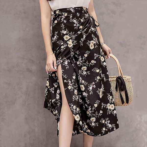 summer print flower chiffon women skirt kawaii korean casual empire skirts harajuku mid calf bow cute high waist vintage skirts, Black
summer print flower chiffon women skirt kawaii korean casual empire skirts harajuku mid calf bow cute high waist vintage skirts, Black