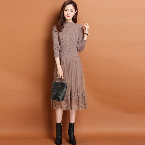 long wool skirt over the knee autumn winter 2020 new plush lace medium length slim bottomed shirt women's knitted dress, Black;gray
long wool skirt over the knee autumn winter 2020 new plush lace medium length slim bottomed shirt women's knitted dress, Black;gray
