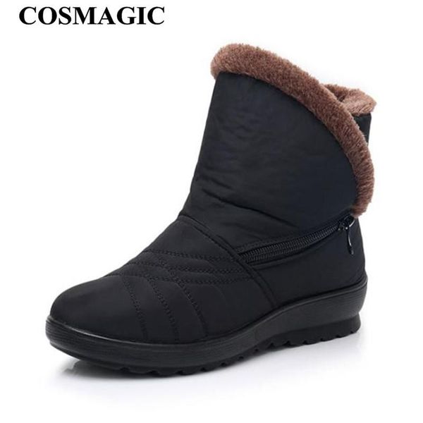 cosmagic 2020 new winter women non-slip ankle snow boot soft sole keep warm waterproof plush inside zip cotton short botas mujer, Black
cosmagic 2020 new winter women non-slip ankle snow boot soft sole keep warm waterproof plush inside zip cotton short botas mujer, Black