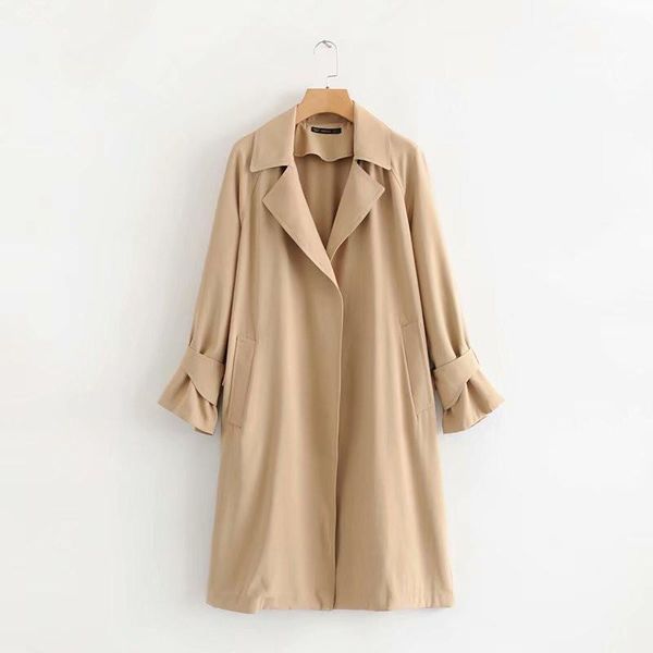 new fashion autumn winter casual v neck simple classic long trench women's coat with belt chic female windbreaker chic, Tan;black
new fashion autumn winter casual v neck simple classic long trench women's coat with belt chic female windbreaker chic, Tan;black