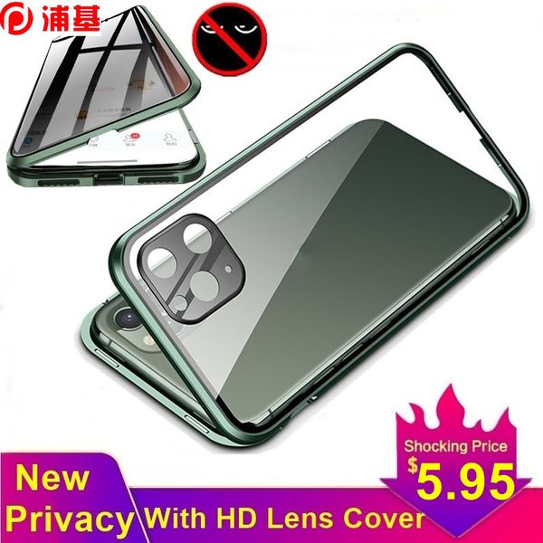 privacy magnetic adsorption tempered glass case metal 360 protective cover for iphone xr xs 11 pro max 8 7 plus se2
privacy magnetic adsorption tempered glass case metal 360 protective cover for iphone xr xs 11 pro max 8 7 plus se2