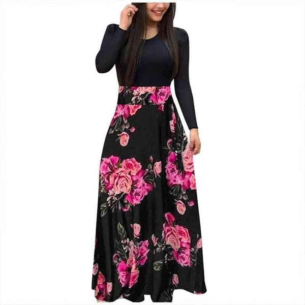 fashion women long sleeve dress floral print high waist long maxi dress ladies casual t3g, Black;gray
fashion women long sleeve dress floral print high waist long maxi dress ladies casual t3g, Black;gray