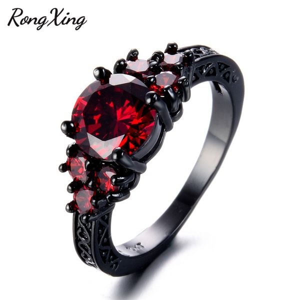 vintage black gold filled red zircon july birthstone rings for women men wedding fashion jewelry engagement ring rb1353, Silver
vintage black gold filled red zircon july birthstone rings for women men wedding fashion jewelry engagement ring rb1353, Silver