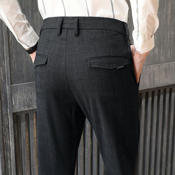brand pants men casual elastic long trousers male cotton plaid gray work pant men's autumn winter big size 28-38 kg-757, Blue
brand pants men casual elastic long trousers male cotton plaid gray work pant men's autumn winter big size 28-38 kg-757, Blue