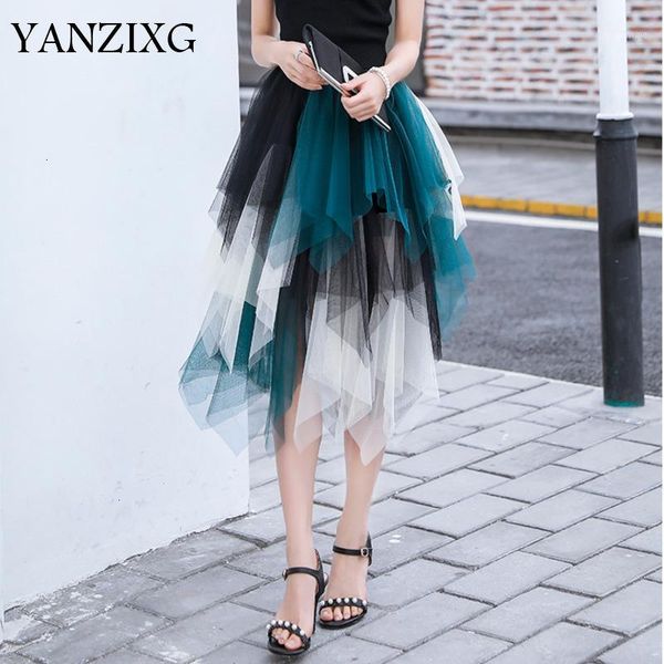 irregular skirt hit color mesh patchwork a-line high waist mid-length fashion popular skirt 2020 spring new tide y7931, Black
irregular skirt hit color mesh patchwork a-line high waist mid-length fashion popular skirt 2020 spring new tide y7931, Black