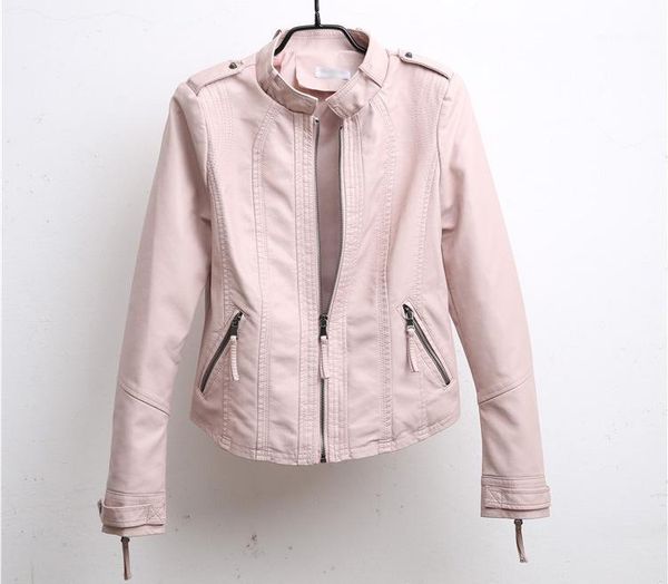 new ladies motorcycle leather jacket ladies automatic jacket zipper slim pink motorcycle and female1, Black 
new ladies motorcycle leather jacket ladies automatic jacket zipper slim pink motorcycle and female1, Black