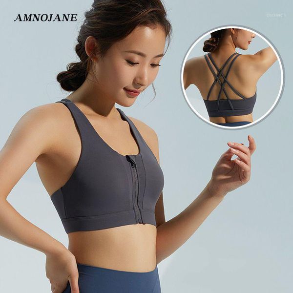 gym clothing ladies front zip adjustable sports bra cross straps fixed padded bralette push up sport bras women comfortable wireless to, White;black
gym clothing ladies front zip adjustable sports bra cross straps fixed padded bralette push up sport bras women comfortable wireless to, White;black