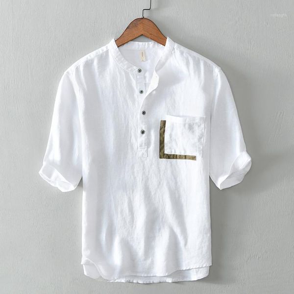 suehaiwe's brand italy pure linen shirt men stand collar short sleeve shirts for men causal solid white shirt mens comfortable1, White;black
suehaiwe's brand italy pure linen shirt men stand collar short sleeve shirts for men causal solid white shirt mens comfortable1, White;black