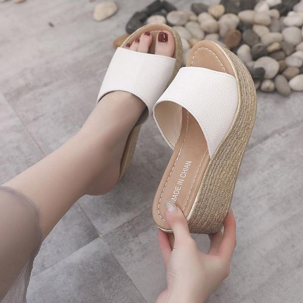 slippers female shoes on a wedge ladies' luxury slides platform women heels 2021 designer summer high soft rubber pu, Black
slippers female shoes on a wedge ladies' luxury slides platform women heels 2021 designer summer high soft rubber pu, Black