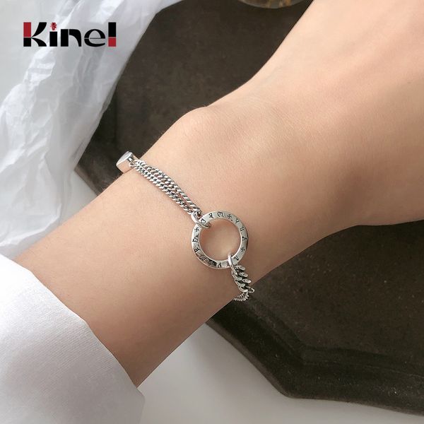 kinel bracelet korean 2020 new love circle retro jewelry ins simple elegant design silver bracelet for women 925 q1118, Black
kinel bracelet korean 2020 new love circle retro jewelry ins simple elegant design silver bracelet for women 925 q1118, Black