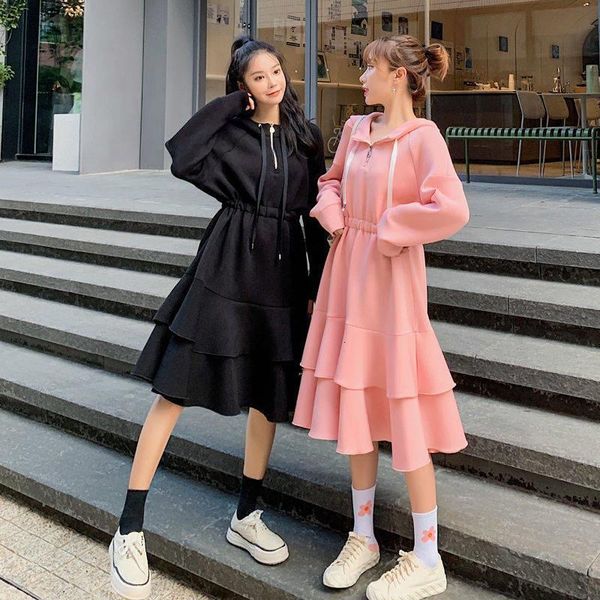 autumn winter new 2020 zip korean dresses casual brief fashion women dress high waist loose vestidos de fiesta, Black;gray
autumn winter new 2020 zip korean dresses casual brief fashion women dress high waist loose vestidos de fiesta, Black;gray