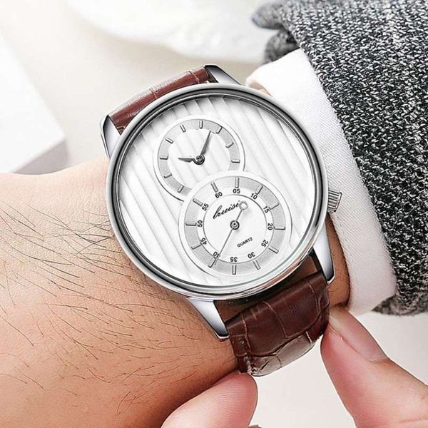 men's watch lruisi sports waterproof multifunctional men's watch belt watch, Slivery;brown
men's watch lruisi sports waterproof multifunctional men's watch belt watch, Slivery;brown
