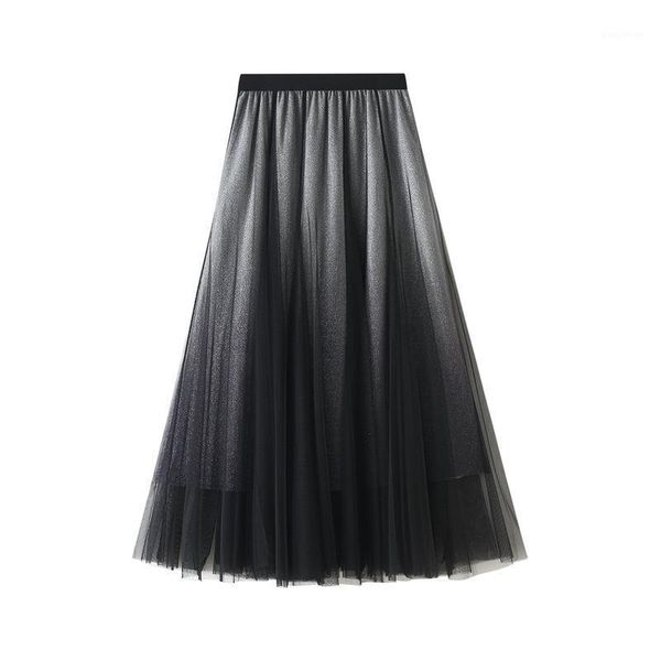 2020 autumn new high waist slim simple gradient color pleated skirt elastic waist casual women a-line long skirt, Black
2020 autumn new high waist slim simple gradient color pleated skirt elastic waist casual women a-line long skirt, Black