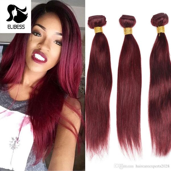 elibess hair-straight wave burgundy 99j red color 50g piece 3 bundles double weft hair extension, Black
elibess hair-straight wave burgundy 99j red color 50g piece 3 bundles double weft hair extension, Black