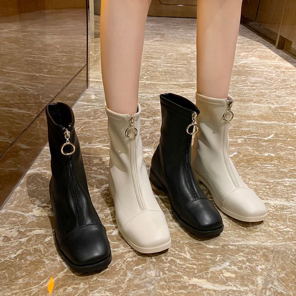 white ankle boots women's rubber shoes rain luxury designer boots-women booties ladies low heels booties lace up zipper short, Black
white ankle boots women's rubber shoes rain luxury designer boots-women booties ladies low heels booties lace up zipper short, Black
