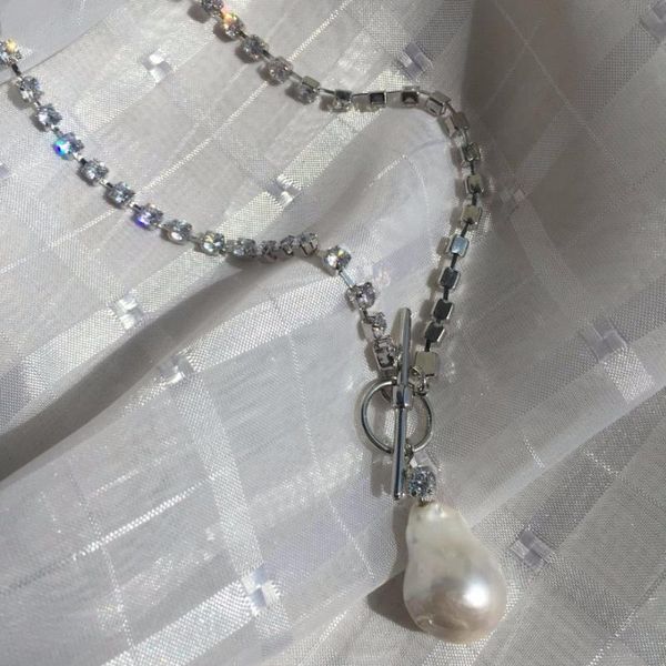 full white rhinestone inlay baroque pearl zircon necklace fashion jewelery colar gargantilla gift necklace for love infinity, Silver
full white rhinestone inlay baroque pearl zircon necklace fashion jewelery colar gargantilla gift necklace for love infinity, Silver