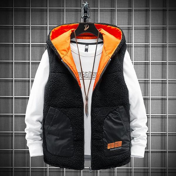men's vest men 2020 winter japanese streetwear hip hop harajuku korean style male color black casual sweatshirt vest for men, Black;white
men's vest men 2020 winter japanese streetwear hip hop harajuku korean style male color black casual sweatshirt vest for men, Black;white