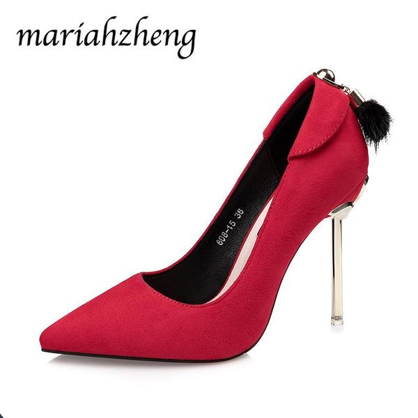 ltarta .5cm pointed toe high heels nightclub metal heel women's single shoes fine heel hair ball women's shoes lsj, Black
ltarta .5cm pointed toe high heels nightclub metal heel women's single shoes fine heel hair ball women's shoes lsj, Black