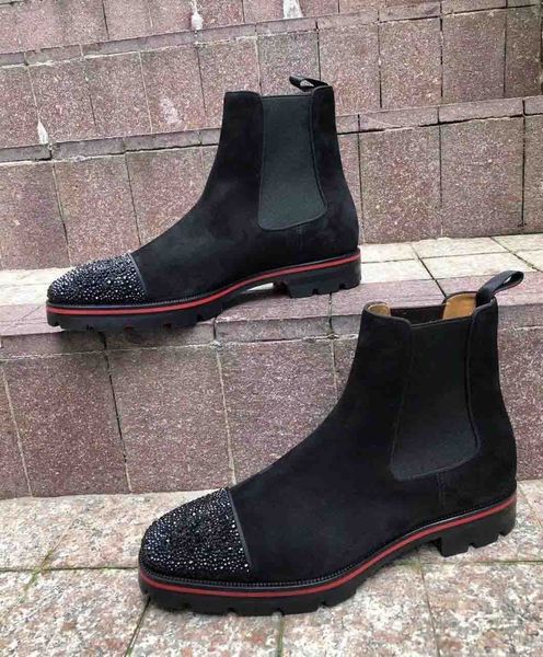 designs winter men's red bottom boot melon strass ankle boots red bottom booties lug sole men motorcycle boots party dress booty black
designs winter men's red bottom boot melon strass ankle boots red bottom booties lug sole men motorcycle boots party dress booty black