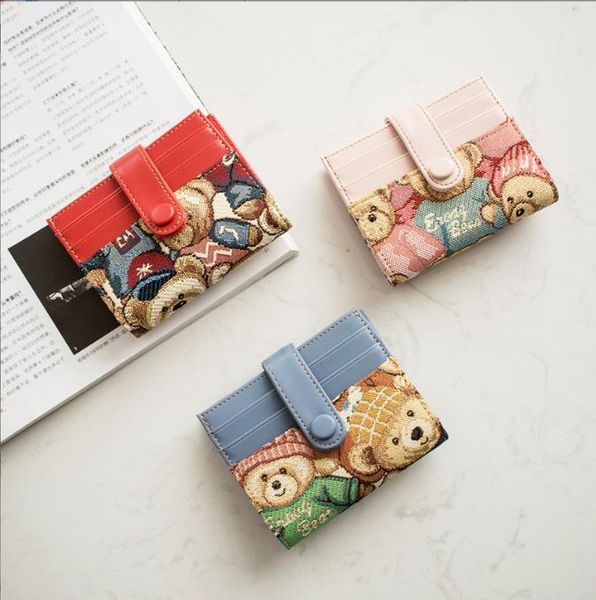 little bear women's card bag multi card position ultra-thin cute trend small wallet, Brown;gray
little bear women's card bag multi card position ultra-thin cute trend small wallet, Brown;gray