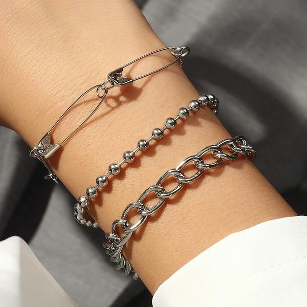 charm bracelets rock punk metal iron link chain bracelet silver color bead safety pin for men women bangle hip hop jewelry gift, Golden;silver
charm bracelets rock punk metal iron link chain bracelet silver color bead safety pin for men women bangle hip hop jewelry gift, Golden;silver