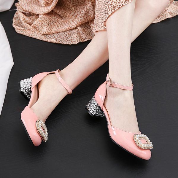 pqecfs big size 32-43 summer sweet women solid pearl crystal cover heel med heel square sandals 3 colors, Black
pqecfs big size 32-43 summer sweet women solid pearl crystal cover heel med heel square sandals 3 colors, Black