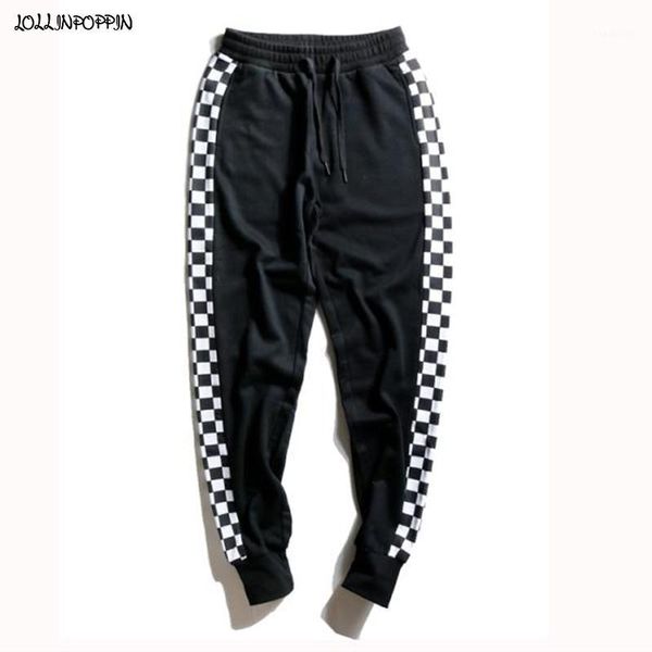 streetwear hip hop men sweatpants side checkerboard pattern mens casual jogger pants drawstring elastic waist man plaid pants1, Black
streetwear hip hop men sweatpants side checkerboard pattern mens casual jogger pants drawstring elastic waist man plaid pants1, Black