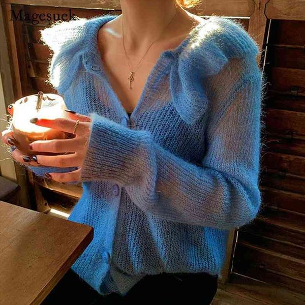ruffled collar sweet jacket autumn winter mohair thin loose sweater knitted cardigan woman clothes truien dames 15947, White;black
ruffled collar sweet jacket autumn winter mohair thin loose sweater knitted cardigan woman clothes truien dames 15947, White;black