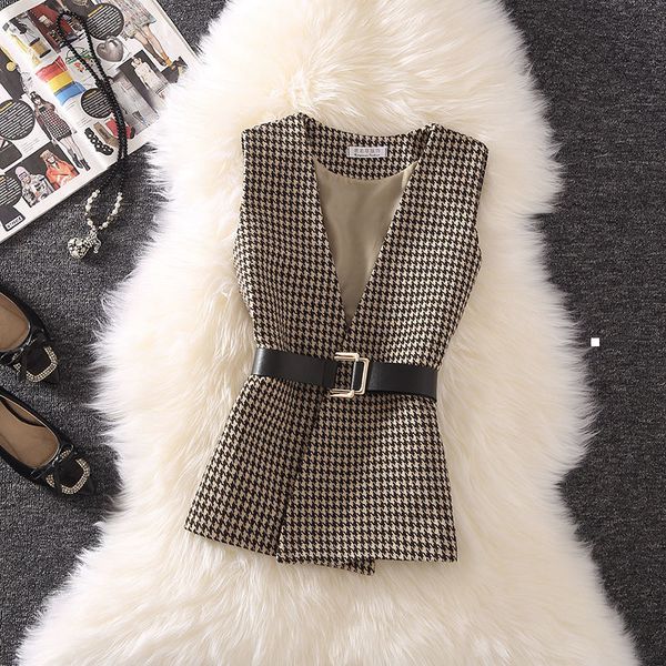 new 2021 inverno xadrez de  jaqueta cinto feminino colete senhora magro y215 lksw k51n, Black;white 
new 2021 inverno xadrez de  jaqueta cinto feminino colete senhora magro y215 lksw k51n, Black;white