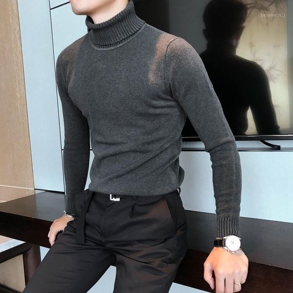 men's sweaters 2021 autumn and winter high-quality thick warm long-sleeved sweater fashion men's casual slim solid color turtlenec, White;black
men's sweaters 2021 autumn and winter high-quality thick warm long-sleeved sweater fashion men's casual slim solid color turtlenec, White;black