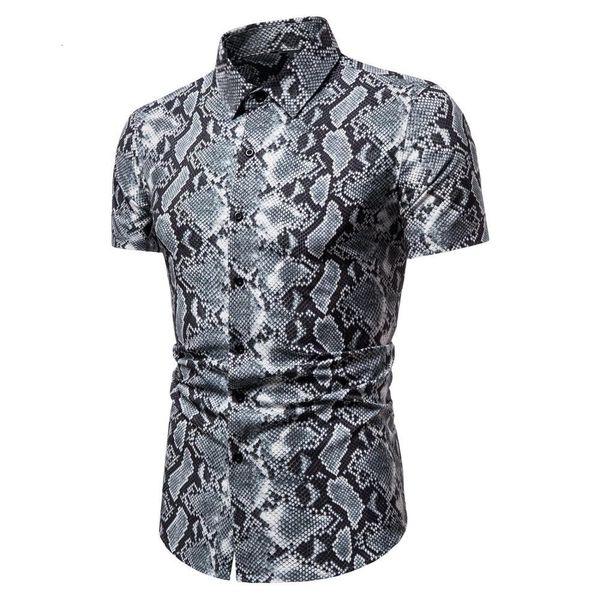 2021 new leopard large size cotton short-sleeved casual young men's shirt obyi, White;black
2021 new leopard large size cotton short-sleeved casual young men's shirt obyi, White;black