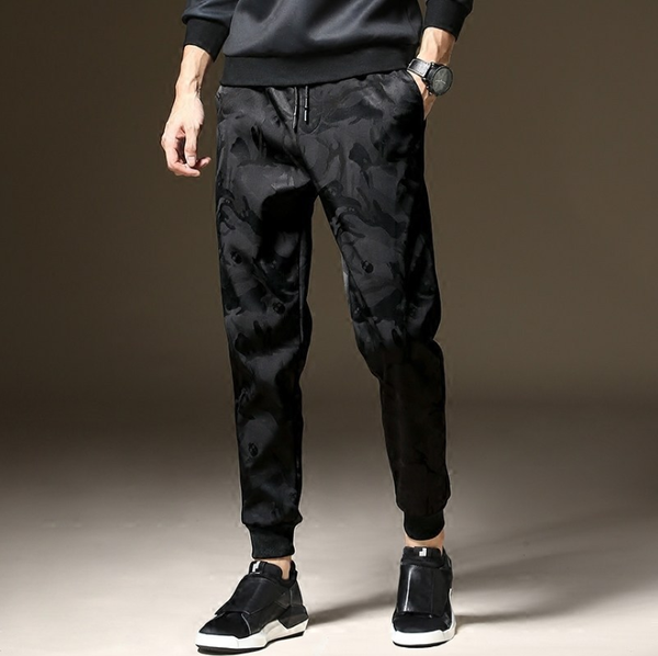 men's pants summer dark pattern camouflage casual korean version of slim harlan toe fast drying sports, Black
men's pants summer dark pattern camouflage casual korean version of slim harlan toe fast drying sports, Black