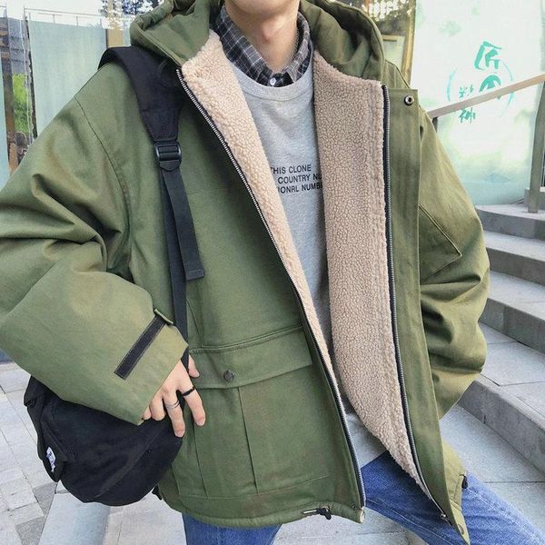 men's down & parkas korean loose men's oversize jacket autumn winter hooded cotton coat wool liner men coats warm k0981, Black
men's down & parkas korean loose men's oversize jacket autumn winter hooded cotton coat wool liner men coats warm k0981, Black