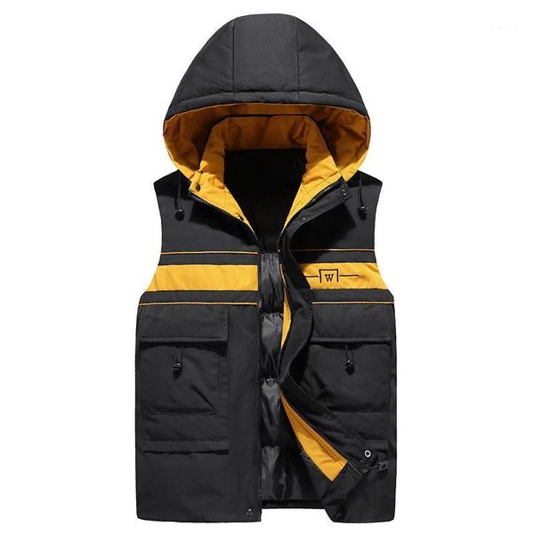 sleeveless men's vest big size 2020 patchwork vest men outerwear winter warm men's waistcoat casual men hooded jacket man1, Black;white
sleeveless men's vest big size 2020 patchwork vest men outerwear winter warm men's waistcoat casual men hooded jacket man1, Black;white