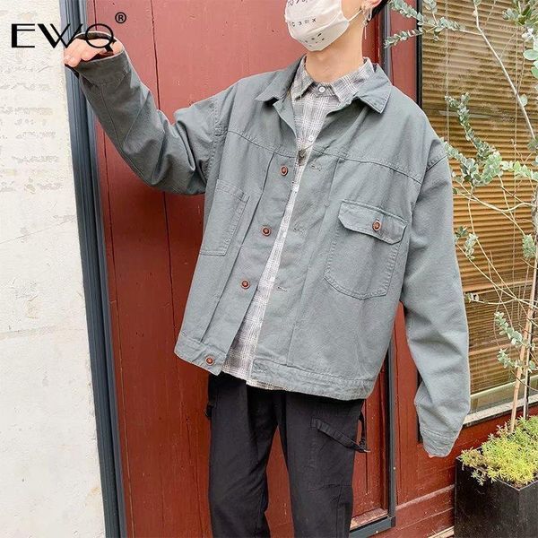 ewq / 2019 men's jackets solid color casual work clothes loose long sleeve coat handsome coat with pockets for male 19h-a2751, Black;brown
ewq / 2019 men's jackets solid color casual work clothes loose long sleeve coat handsome coat with pockets for male 19h-a2751, Black;brown
