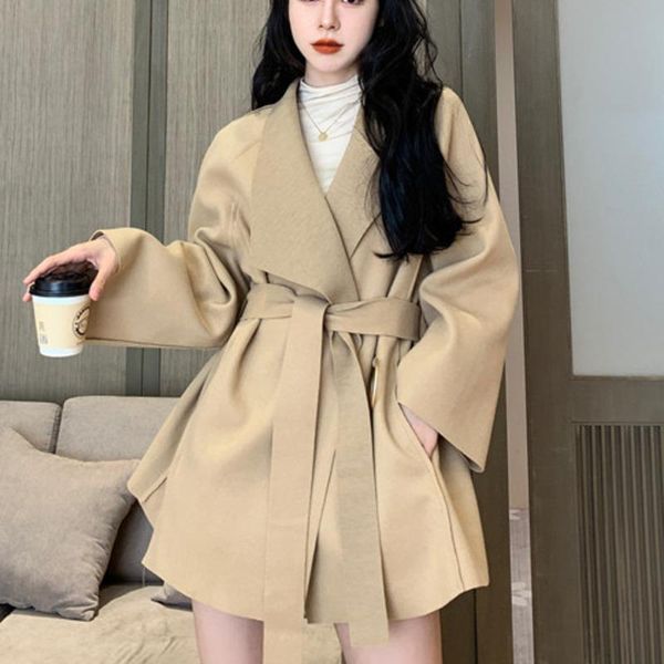 new arrival 2020 new wool coat female autumn winter double-sided woolen overcoat women outerwear casaco feminino manteau femme, Black
new arrival 2020 new wool coat female autumn winter double-sided woolen overcoat women outerwear casaco feminino manteau femme, Black