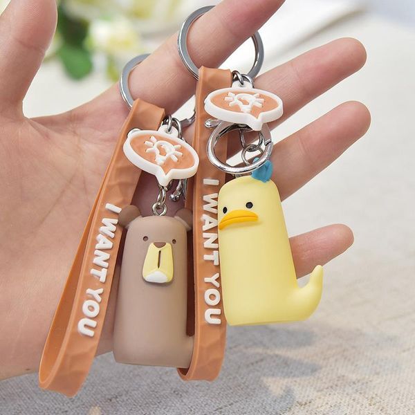 1pc cartoon simulation animal bear chicken car key ring keychains for women cute doll keyring pendant charm bag jewelry k13, Silver
1pc cartoon simulation animal bear chicken car key ring keychains for women cute doll keyring pendant charm bag jewelry k13, Silver