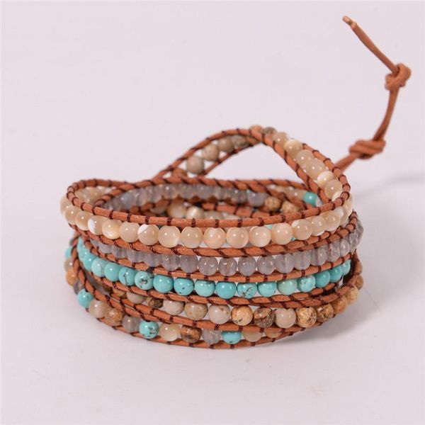 2020 new jewelry 5 strands natural stone bead handmade leather bracelet wrap bracelet handwork drop shipping gift, Golden;silver
2020 new jewelry 5 strands natural stone bead handmade leather bracelet wrap bracelet handwork drop shipping gift, Golden;silver