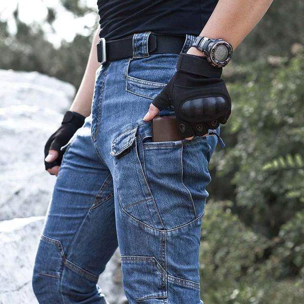 men's jeans mcikkny fashion men tactical outdoor denim trousers with multi-pockets pants for male size s-3xl, Blue
men's jeans mcikkny fashion men tactical outdoor denim trousers with multi-pockets pants for male size s-3xl, Blue
